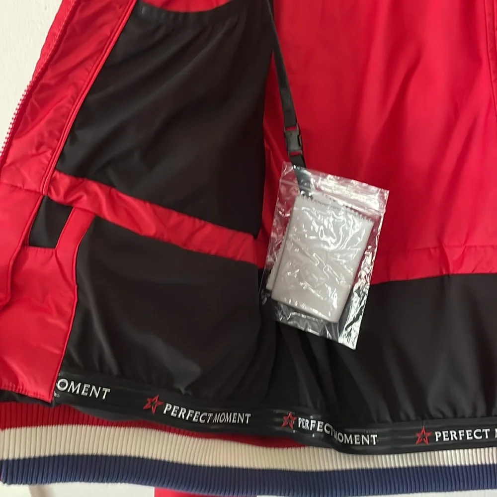 NWT ♥️ PERFECT MOMENT Rainbow Quilted Down Bomber Jacket